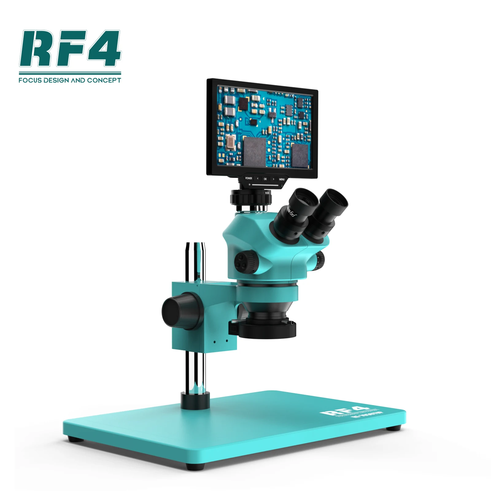 RF4 7-50X HD Observation WIFI Display Screen Synchronous Focusing Mobile Repair Triocular Zoom Microscope RF7050TVP-YS010W