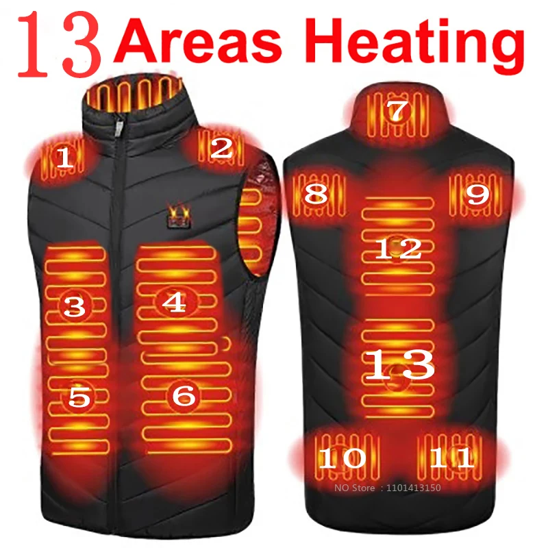 

9/13/21 Places Heated Vest Men Women Usb Heated Jacket Heating Vest Thermal Clothing Outdoor Hunting Vest Winter Warm Waistcoat