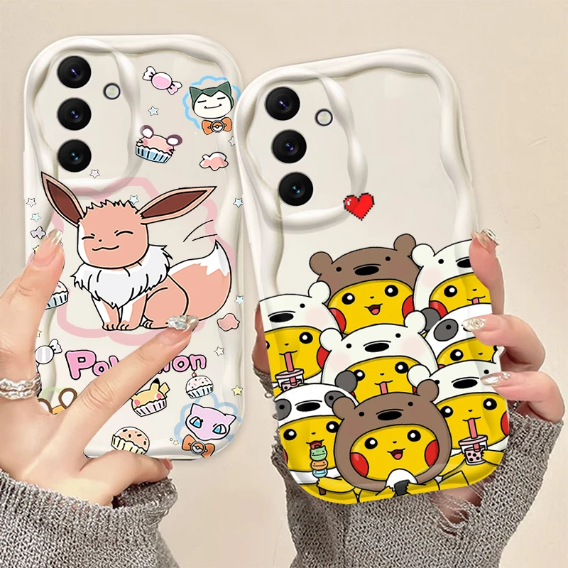 Bulbasaur Pikachu Pokémon For Samsung A55 A54 A53 A52 A35 A34 A33 A32 A25 A24 A23 A22 A21S A15 A13 A14 5G Wave Oil Cover