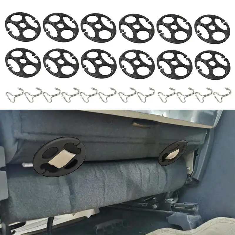 12PCS Car Seat Cover Plum Plate Metal Hook Plastic Card Fixed Chuck Plastic Fastener For Car Seat Accessories dropship