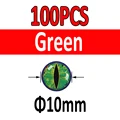 100pcs Green 10mm
