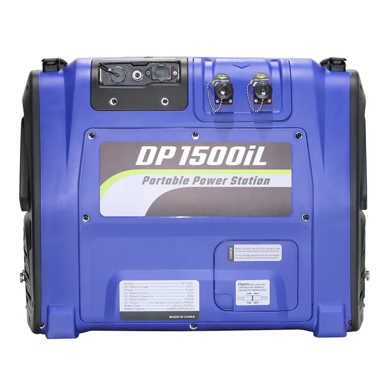 Silent 1500W Inverter Generator All-In-One Portable Solar Power Station With 2048Wh LiFePO4 Battery Pure Sine Wave Solar Panel