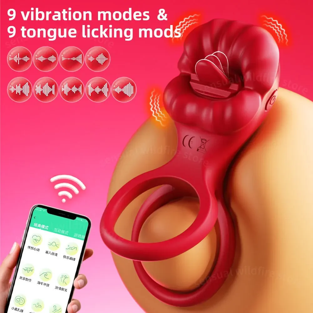 Vibrating Cock Ring for Men Couples Adult Sex Toys Penis Vibrator Clitoral Stimulator 10 Vibration Adjustable Vibrator Ring