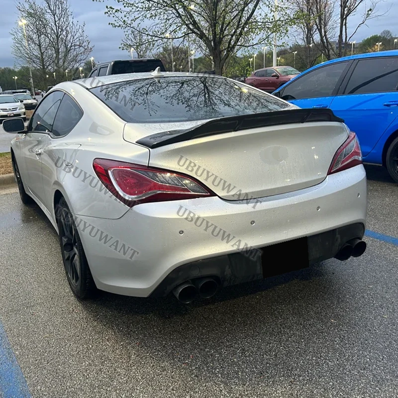 

For Modern Genesis Coupe Spoilers 2009-2015 High-Kick Rear Deck Spoiler Lid Tail Fin Carbon Fiber