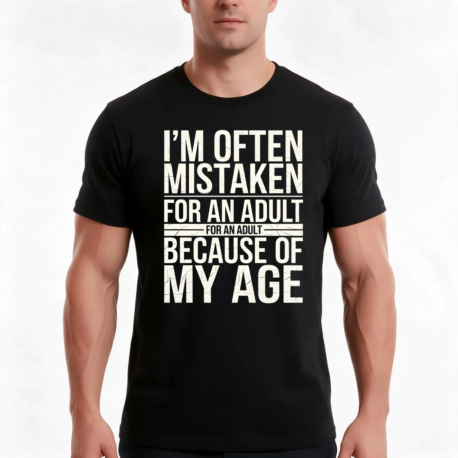 I'm Often Mistaken For An Adult Because Of My Age T-Shirt Summer Casual Cotton Tee Oversized Streetwear Tops Unisex Men Women