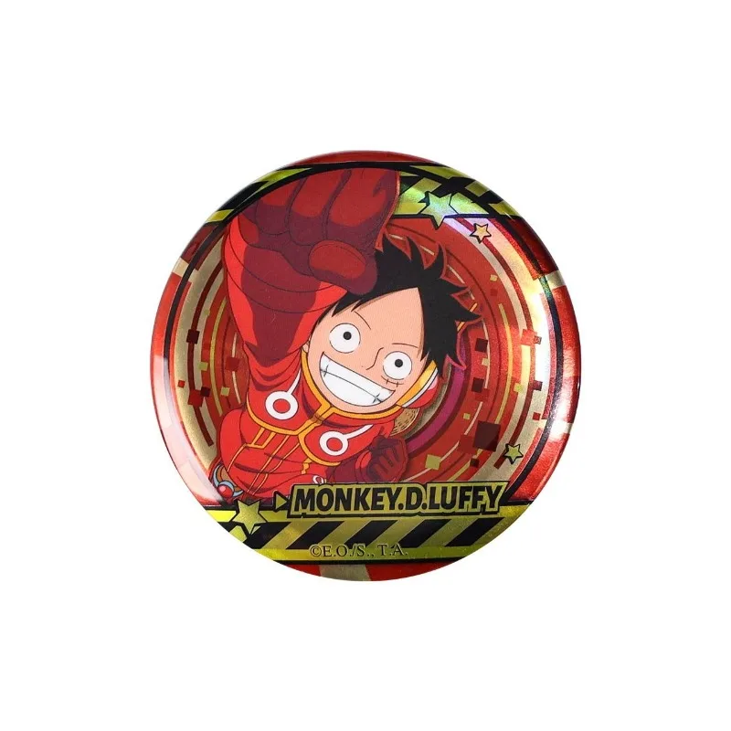 New One Piece kawaii anime peripheral characters Luffy Chopper Zoro laser badge creative cute Sanji Nami Robin gift wholesale