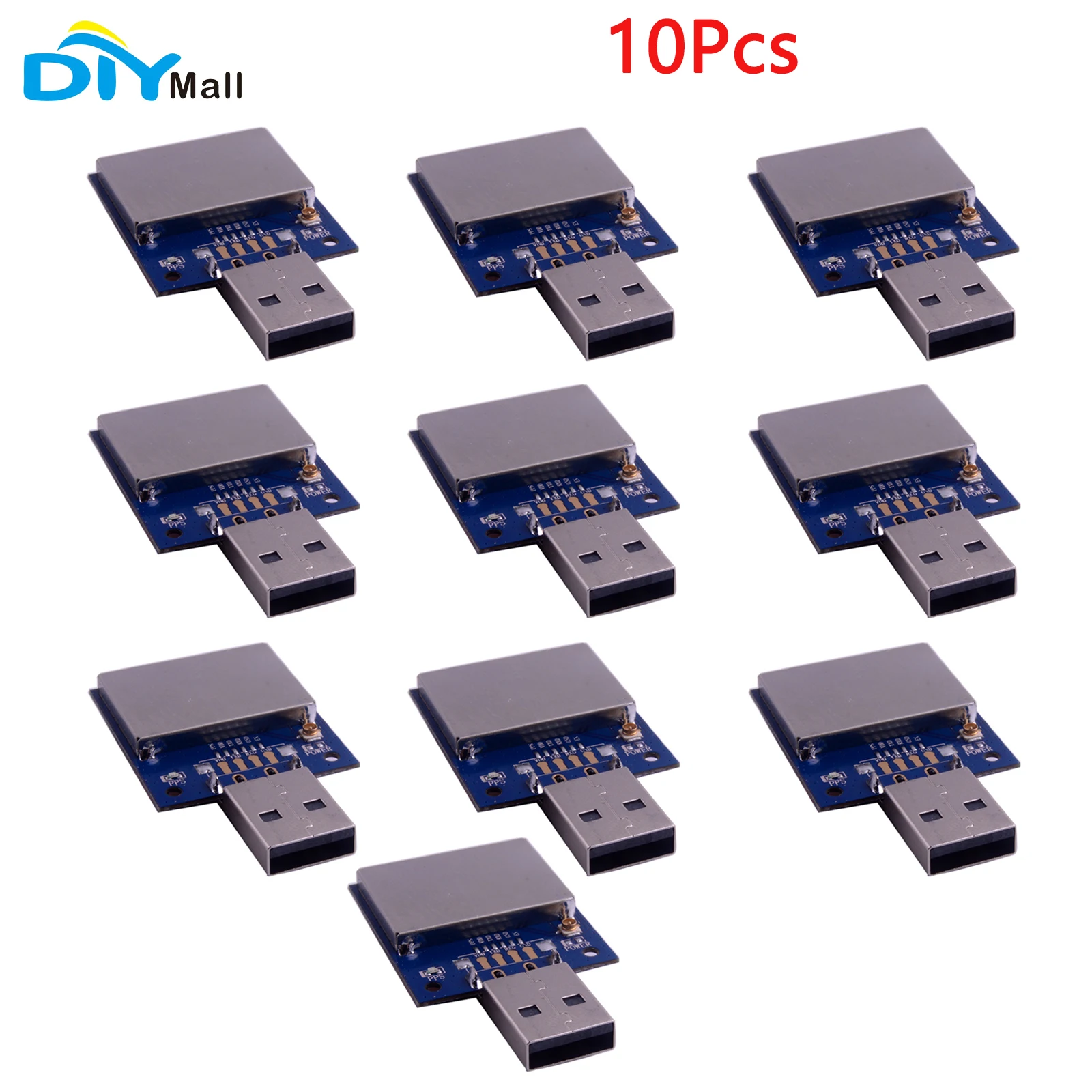 10Pcs forM8N USB GPS Module Beidou Glonass Receiver Built-in Flash for Pixhawk Flight Control 56 Channels