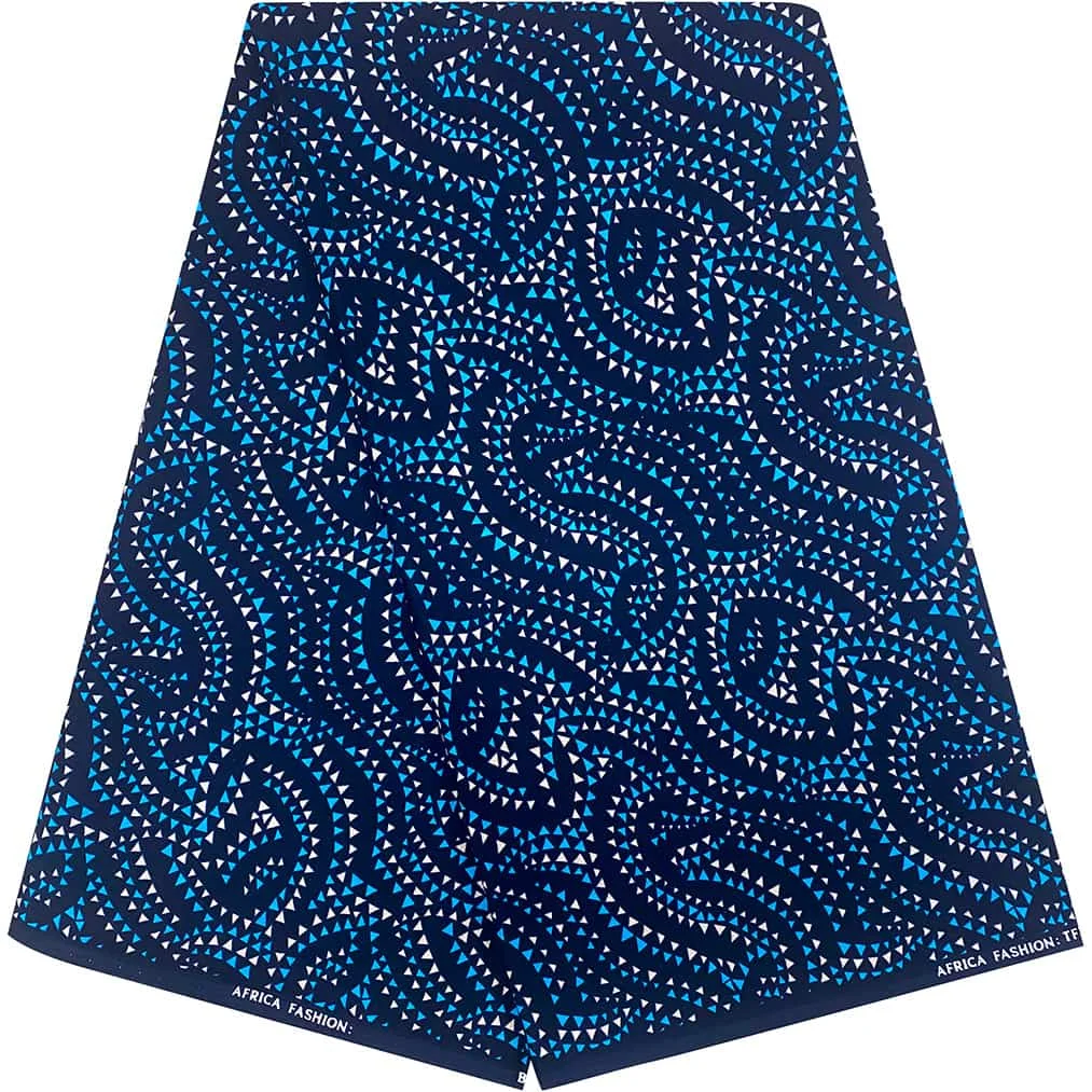 

Colorful African Print Wax Fabric with Double-Sided Printing 100% Cotton for Fashion Garments