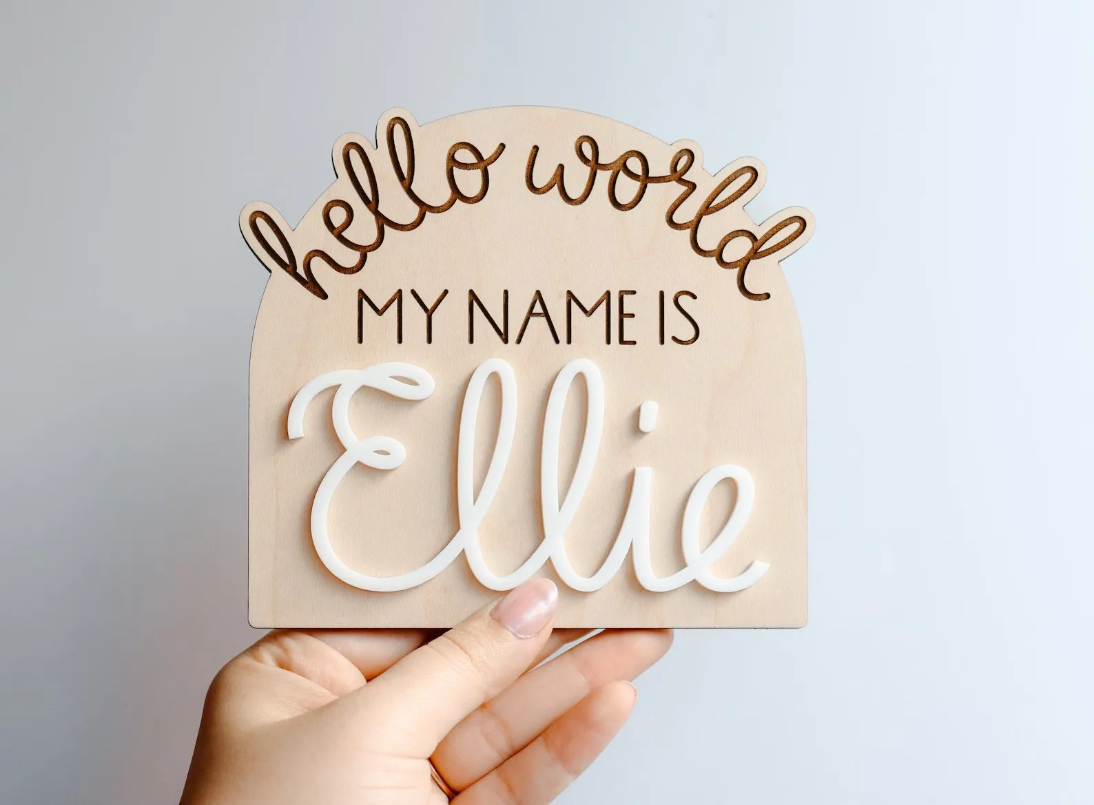 Personalized Baby Name Announcement Sign ,Hello World My Name Is Announcement Sign -Babyshower Gift ,Baby Name Plaque