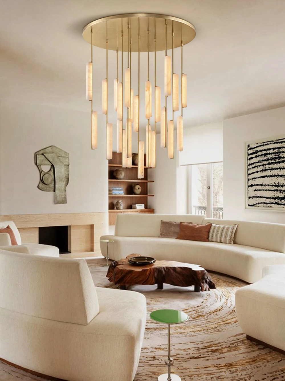 Dimmable LED American Marble Stick Hanging Lamps Pendant
