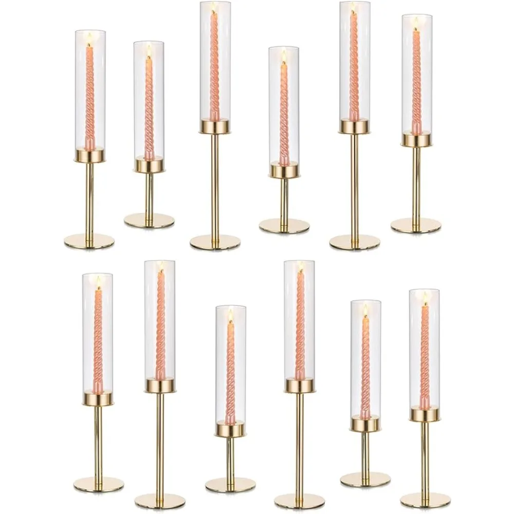 Modern Candle Stick Candle Holder With Glass Chimney Decoration for Home Decorations Freight Free Candlesticks for Candles Decor