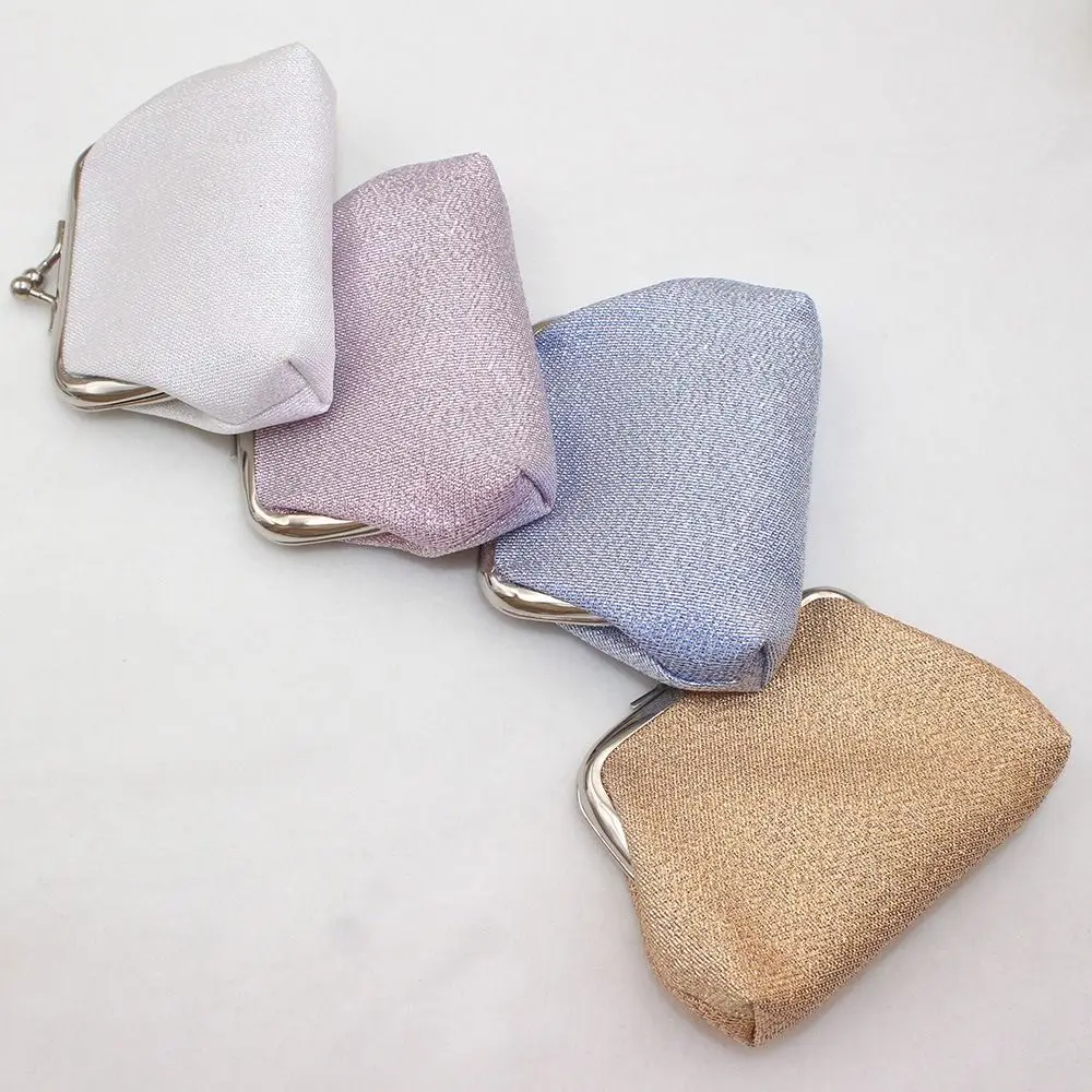 

Portable Card Holder Shiny Coin Purse Money Bag Storage Bag Small Purse Bag Kiss Clasp Lock Handbag Clutch Lipstick Bag Outdoor