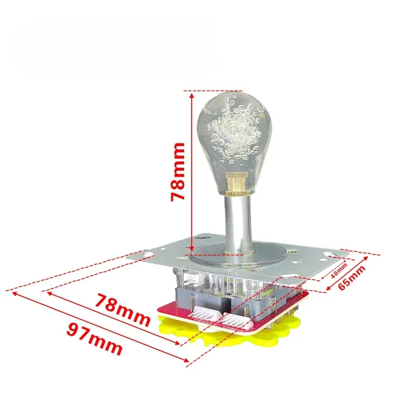 Colorful LED Light Short Joystick for Mini Claw Crane Machine Gift Vending Machine Arcade Game Machine Direction Control Parts