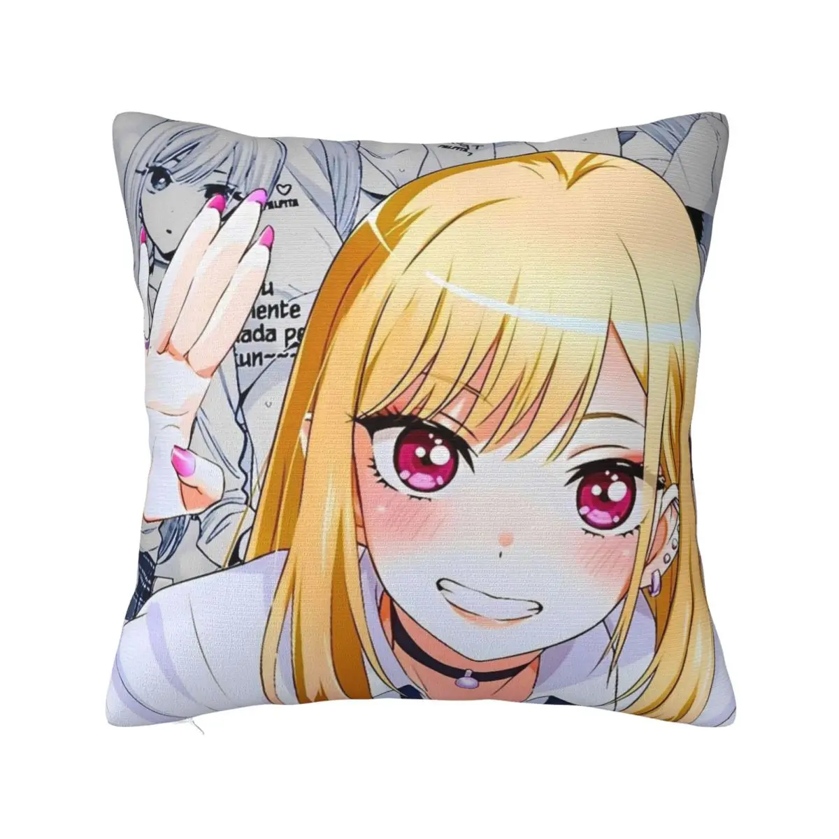 My Dress Up Darling Marin Kitagawa Pillow Cover Polyester Pillow Case Cushion Cover Novelty Graphic Pillowcases For Home Decor