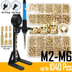Brass Heat Set Insert Nut Tool Soldering Iron Tip M3 M4 M6 Threaded Insertion Embedment Copper Nuts Plastic Inserts 3d printing