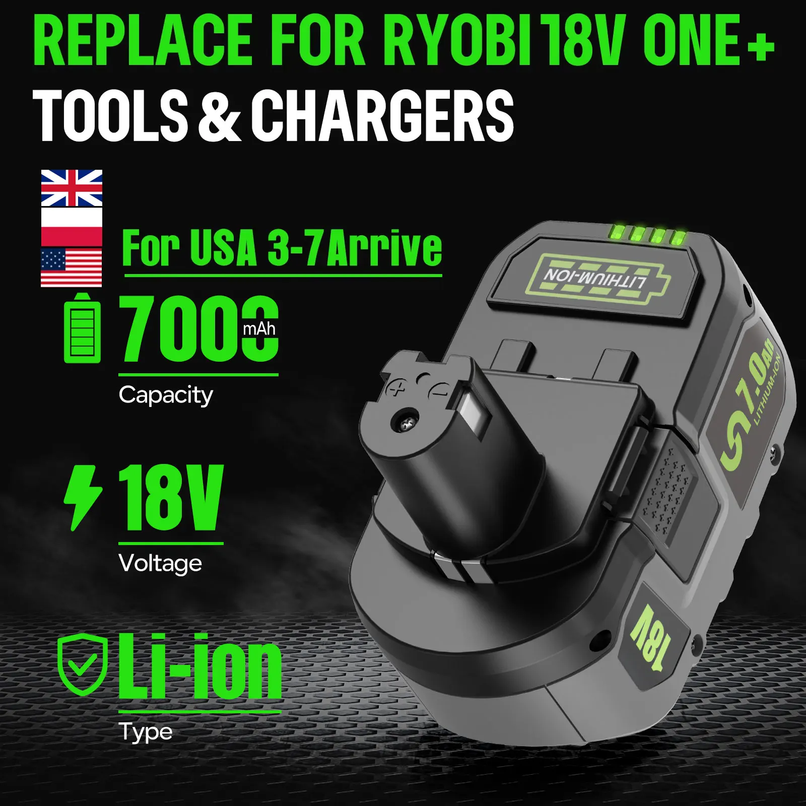 18V 7Ah Li-Ion Batt…