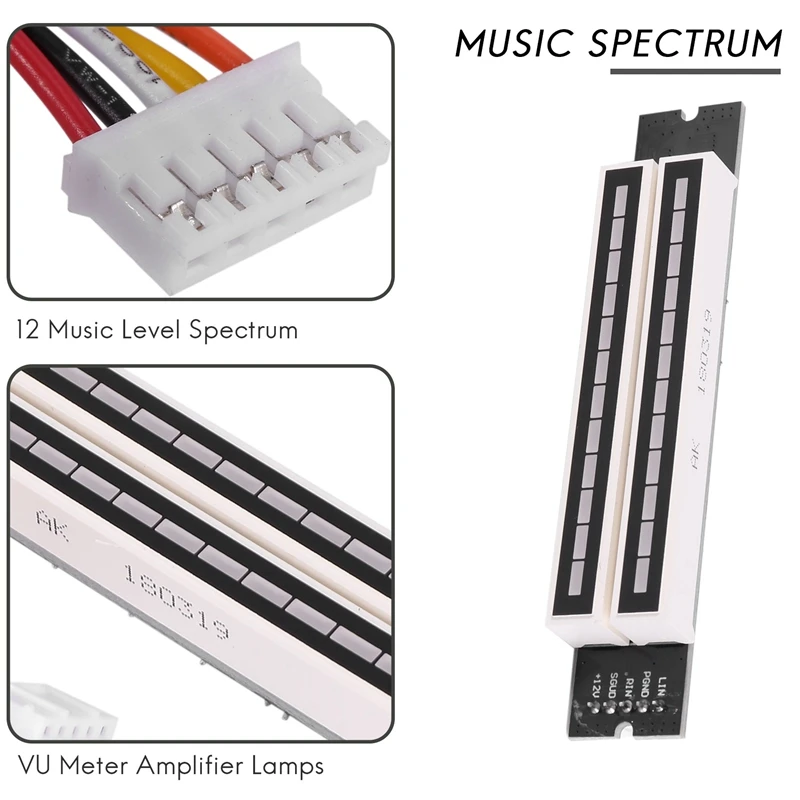 Dual 12 Music Level Indicator LED Spectrum VU Meter Amplifier Lamps Light Speed Adjustable Board For MP3 DC 7-12V