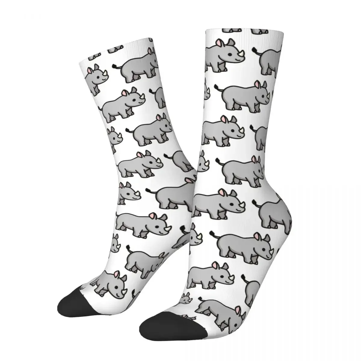 Rhino Socks Harajuku Sweat Absorbing Stockings All Season Long Socks Accessories for Man's Woman's Gifts