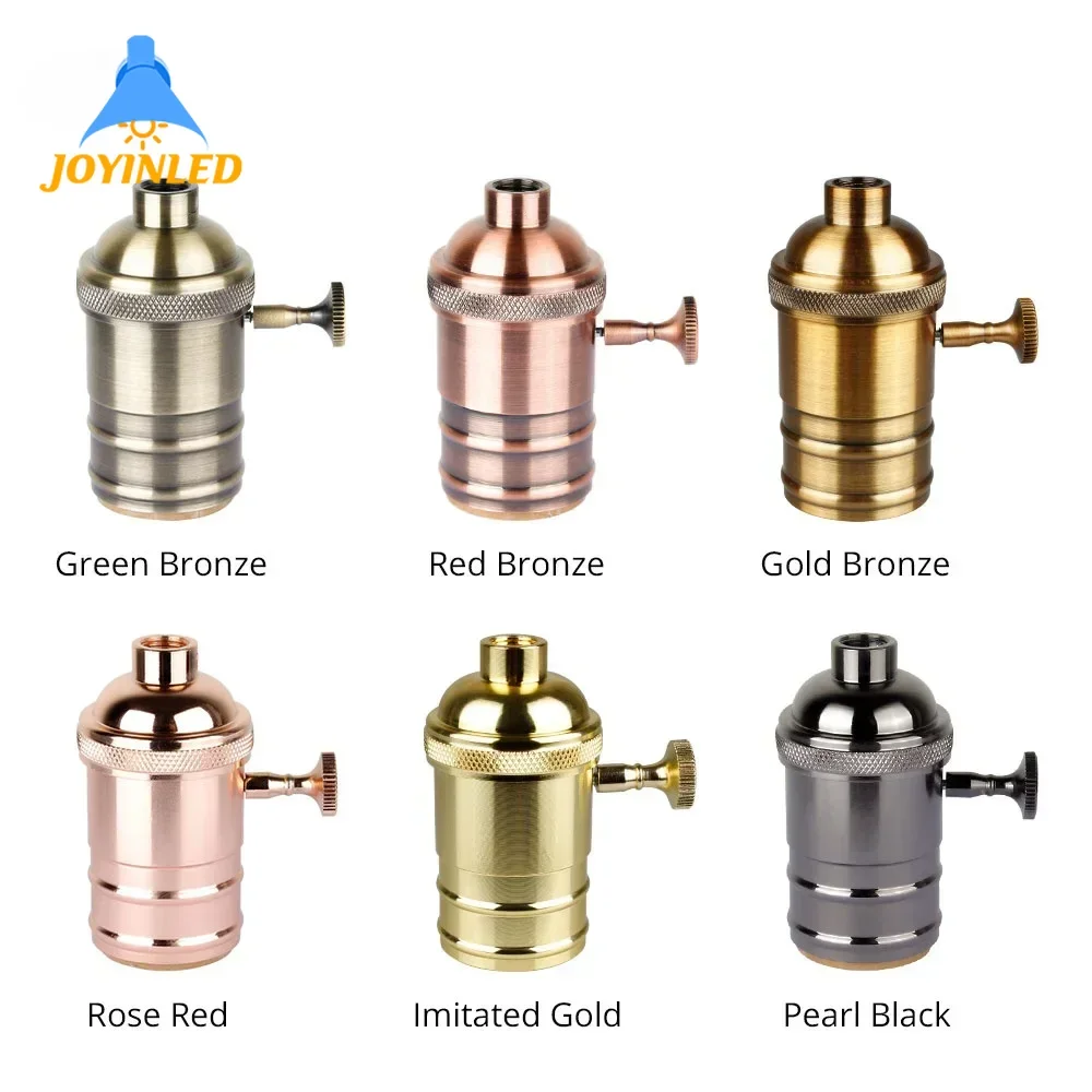 

Ретро лампа Эдисона E26/E27, цоколь, подвесные светильники, винтажный промышленный держатель лампы, цоколь накаливания, винтовое основание, алюминий