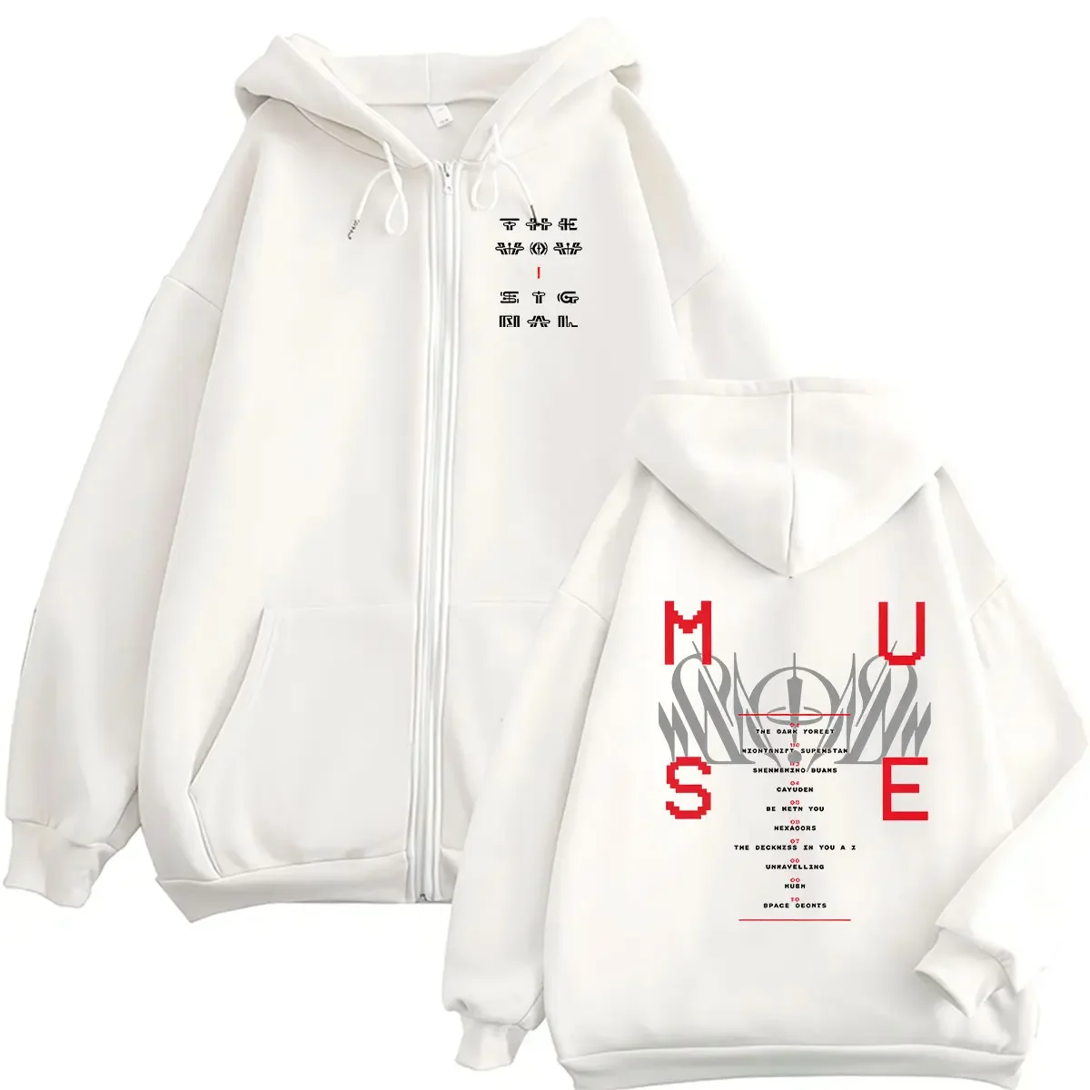 Customization MUSE Band The Wow! Signal Tour 2026 Zipper Hoodie Men Women Clothing Fashion Vintage Sweatshirt Hip Hop Pullover J