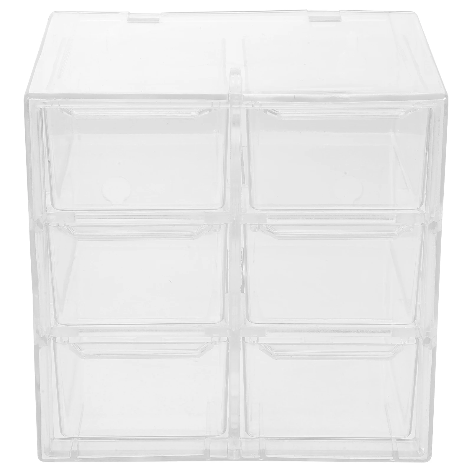 

Desktop Storage Box Office Organizer Plastic Bin with Drawers Tabletop Makeup Caddy for