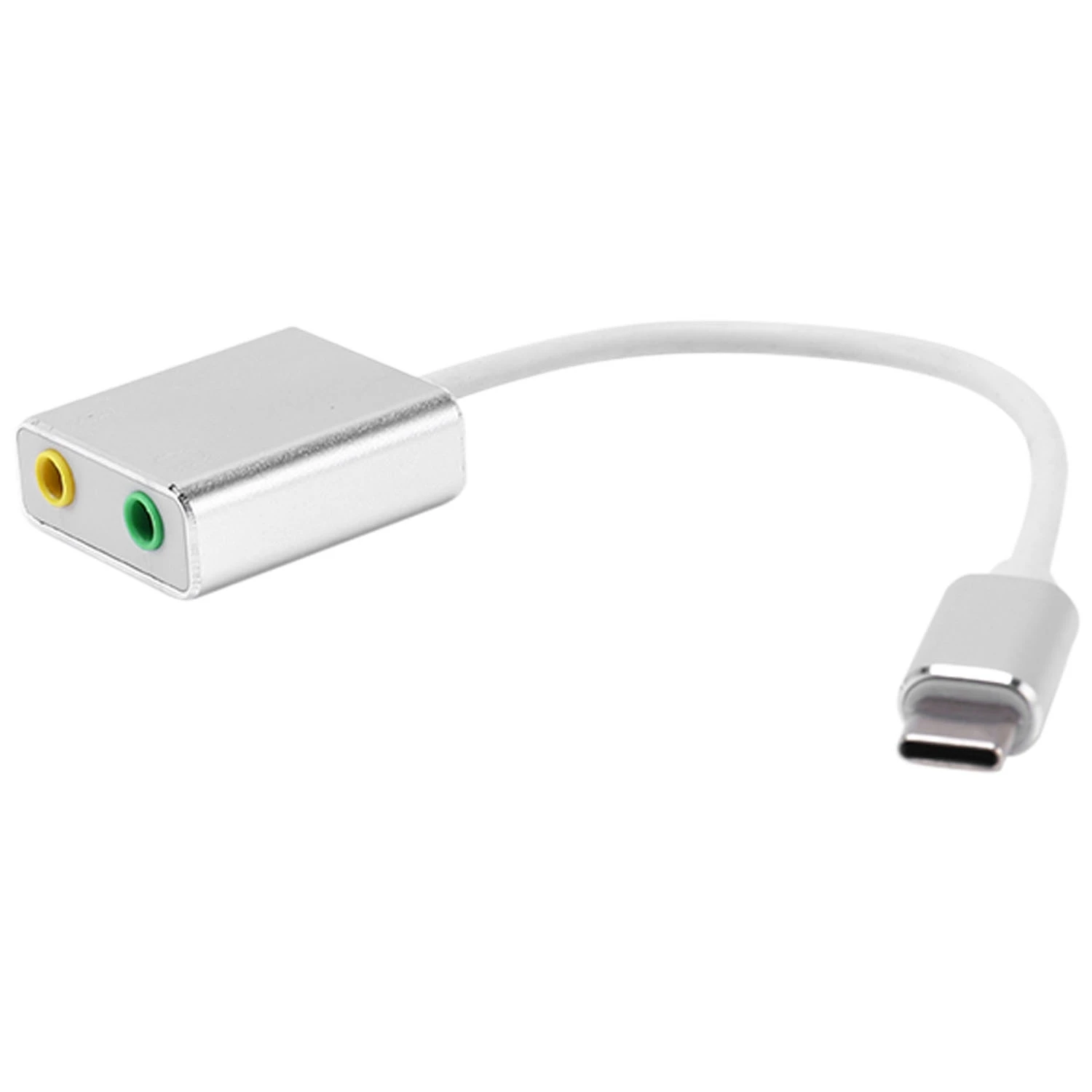 Conector tipo c cabo placa de som divisor adaptador externo fone de ouvido usb placa de som adaptador externo com 3.5mm fêmea