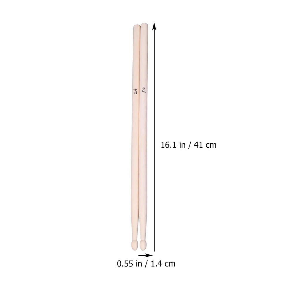 

2 Pairs Maple Sticks Junior Hickory for Drumsticks Grip Musical Instrument Accessories 5a Wooden Percussion Baby