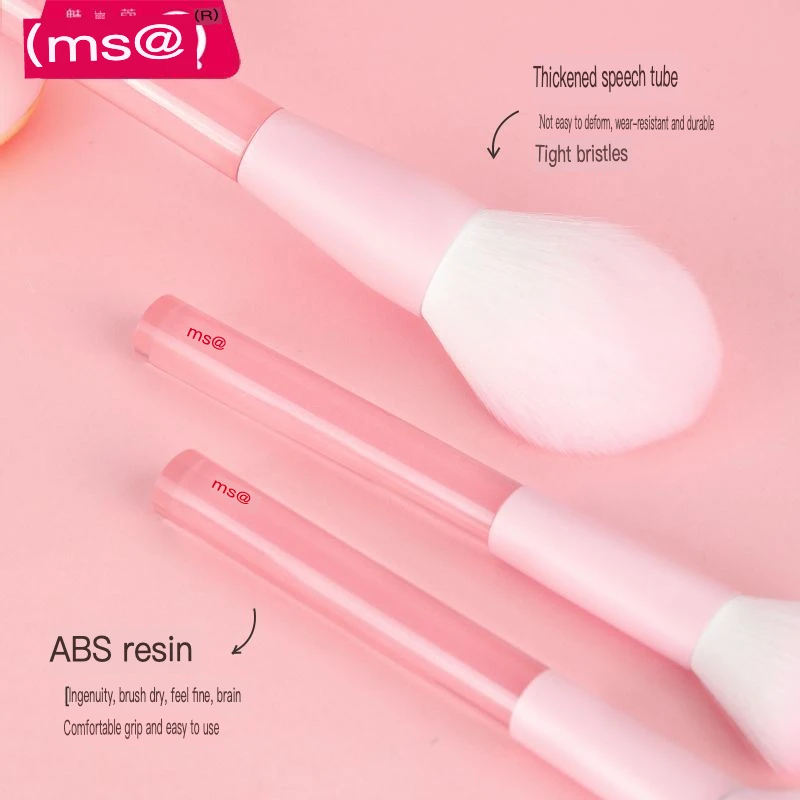 مجموعة فرش مكياج MSQ/ MSQ مكونة من 10 قطع: فرشاة ظلال عيون، بودرة سائبة، أحمر خدود، تحديد الوجه، فرشاة مزج وخافي عيوب البشرة