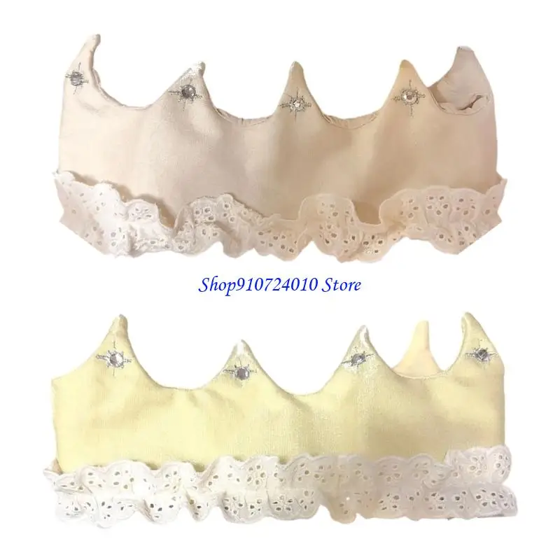 

77HD Baby Lace Crown Headband Newborns Photography Accessory for Special Occasion