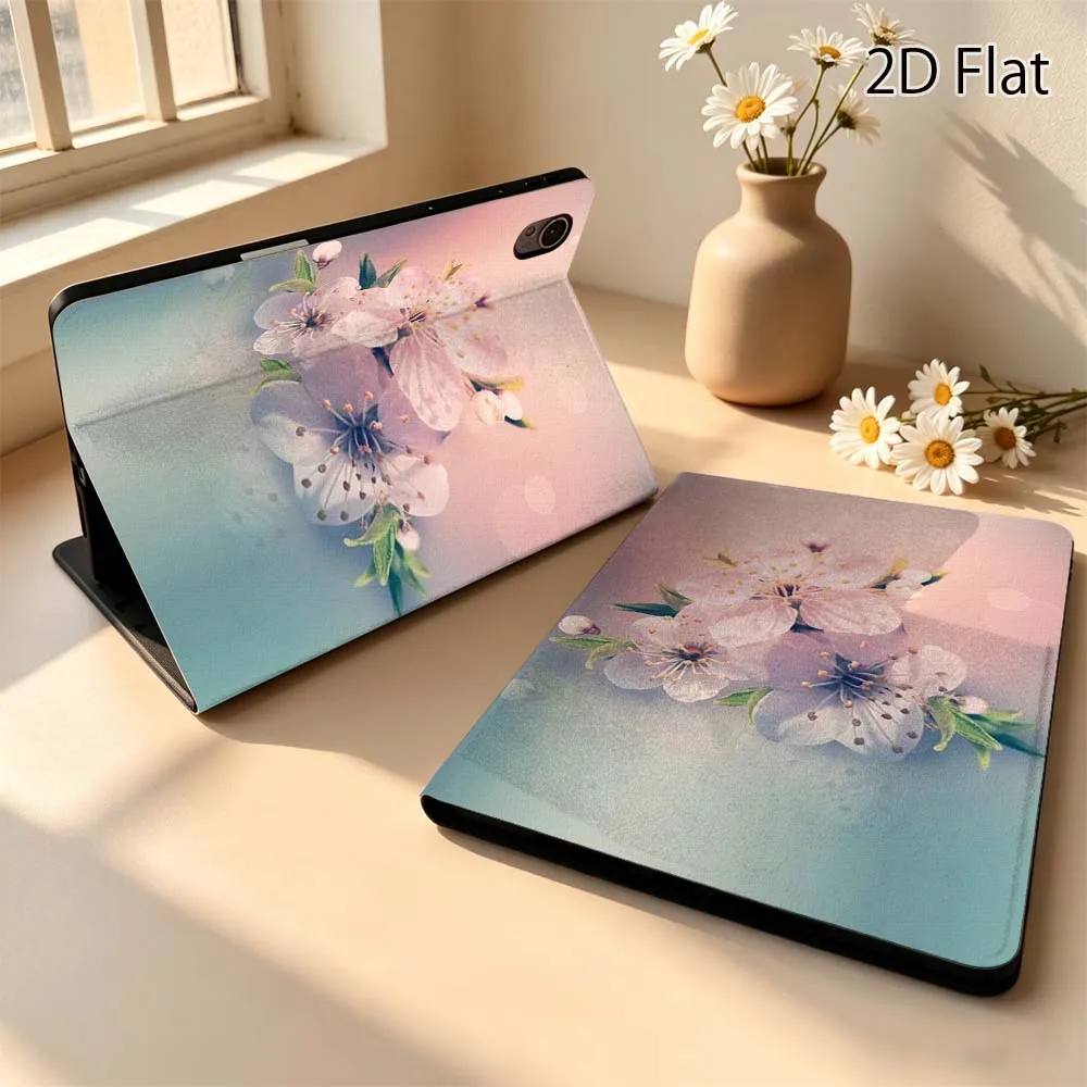 Funda suave para tableta Lenovo Xiaoxin Pad Pro Tab P12 P11 11 11,2 11,5 10,6 pulgadas K10 M10 Plus, diseño floral azul, orquídea, peonía