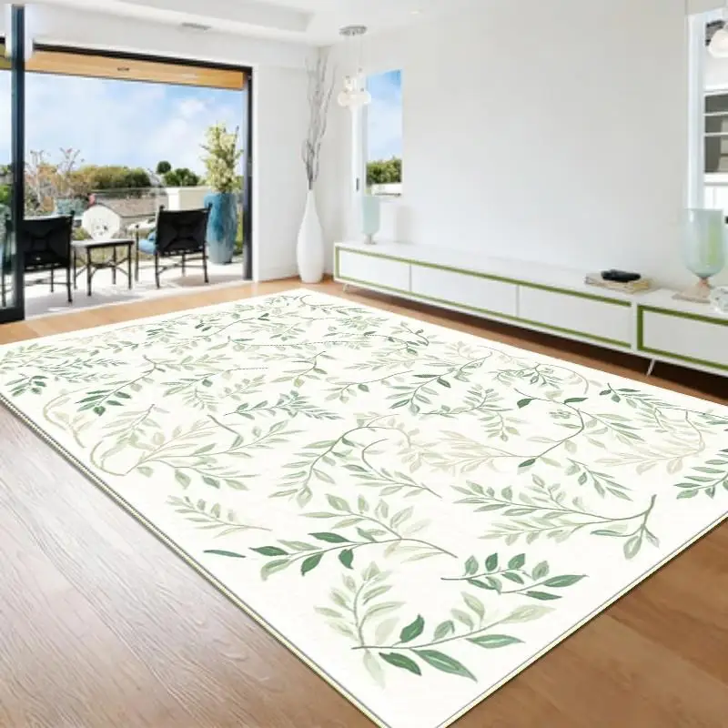 Charming Spring Botanic Rug Ideal For Plant Lovers Nature Enthusiasts And Bright Clean Home Decoration Fans