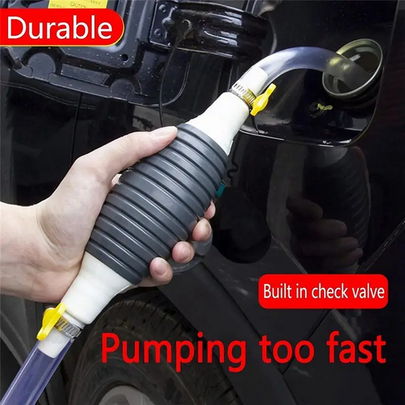Firmly 2X Multifunction Liquid Sucker Pump, Manual Fuel Transfer Pump Siphon Hose, Portable Siphon Pump(2Meter)