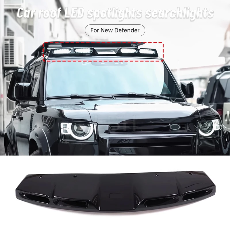 

fit for 2020-2024 Land Rover Defender 90 110 130 L663 Carbon Fiber LED Roof Spoiler Spotlight Strong Light Searchlight DRL