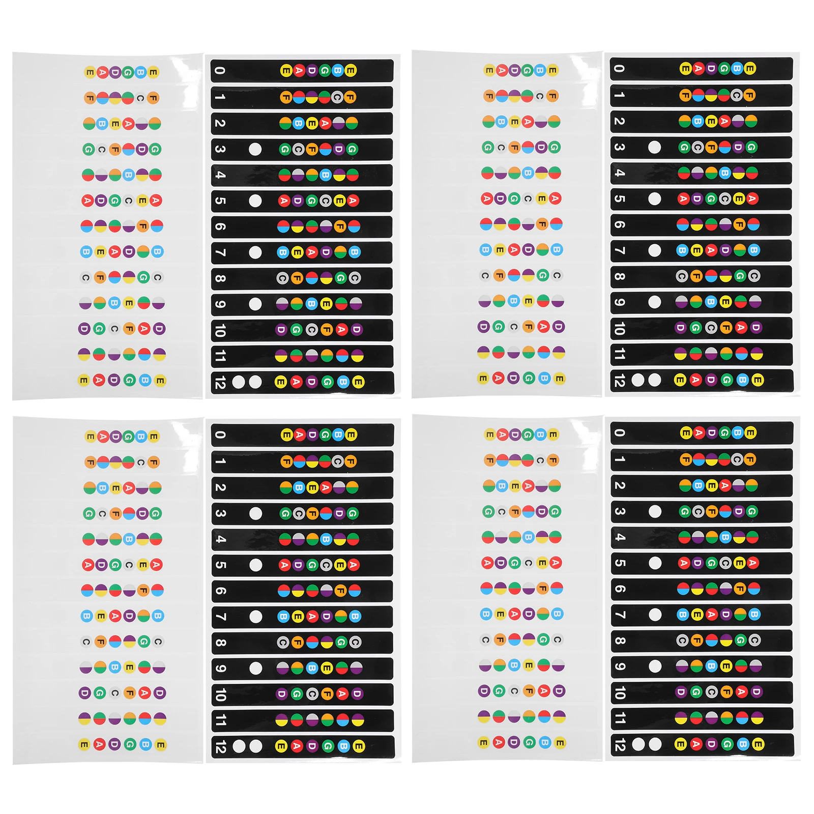 

10pcs Guitar Fretboard Stickers Reusable No Residue Music Notes Accessories Beginner Scale Sticker Guitar Parts