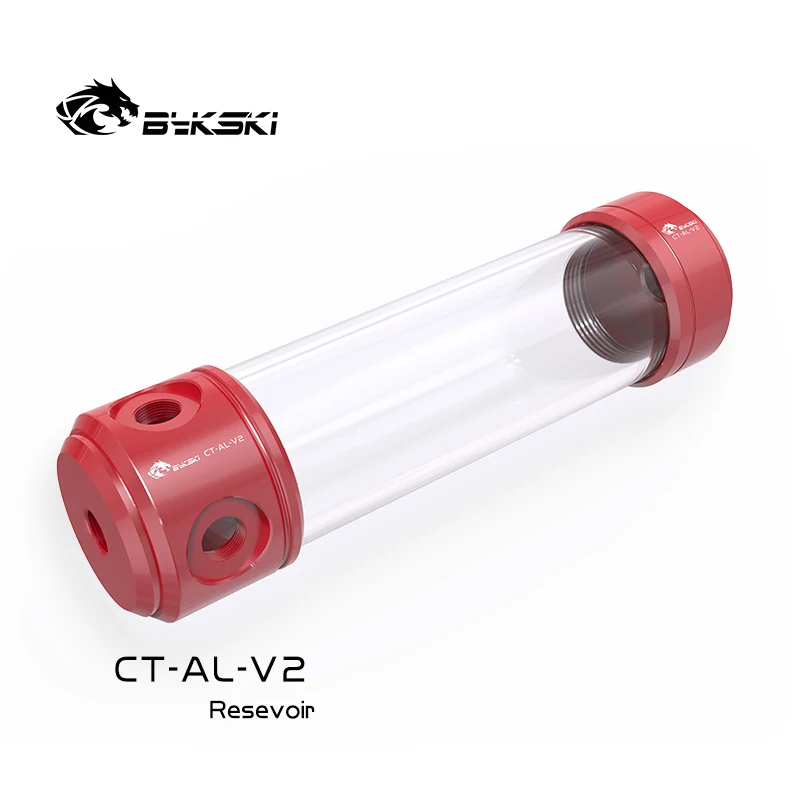 BYKSKI CT-AL-V2/CT-POM-V2 150/260/200mm Length X 50MM Diameter Acrylic POM  Double Cylindrical Water-Cooled Tank Reservoir Cover