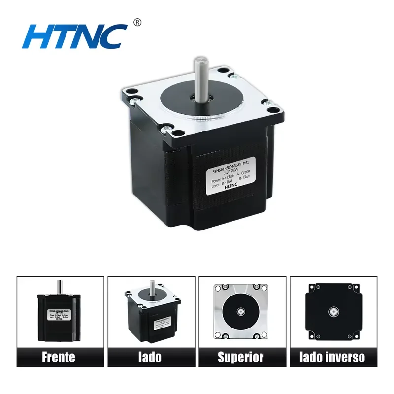 HTNC NEMA 23 Stepper Motor – 1.2Nm 2Nm 2.2Nm 2.5Nm 3Nm 3A 4-Wire Bipolar 57mm Step Motor for CNC Router & 3D Printer