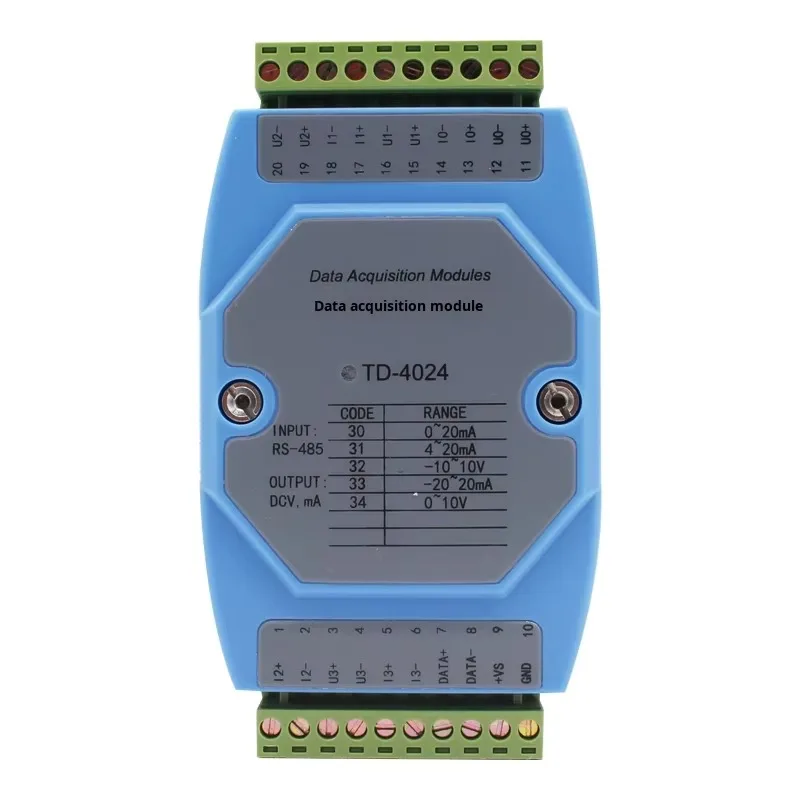 Industrial RS485 4-20mA Analog Output Signal Converter Module Modbus RTU Protocol 35mm Din Rail Mounting for TD-4024