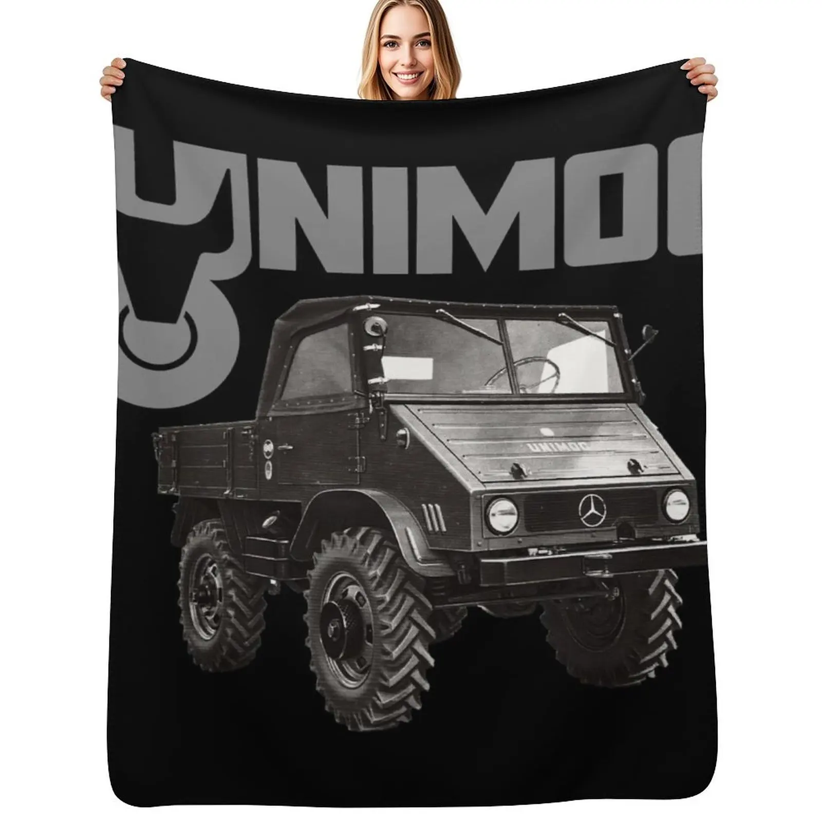 

UNIMOG oldschool (on black) Throw Blanket Anti Shedding Soft Fuzzy Blanket for Home