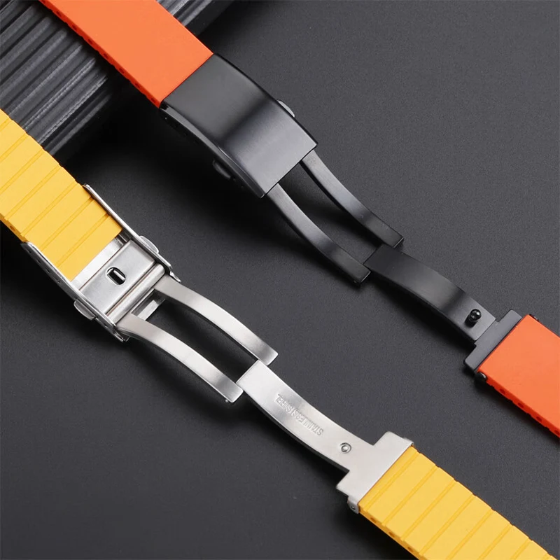 19 20 21 22mm quick release fluororubber watchband for Longines Comcas diving series L3.781 782 742 642 men  FKM Strap bracelet
