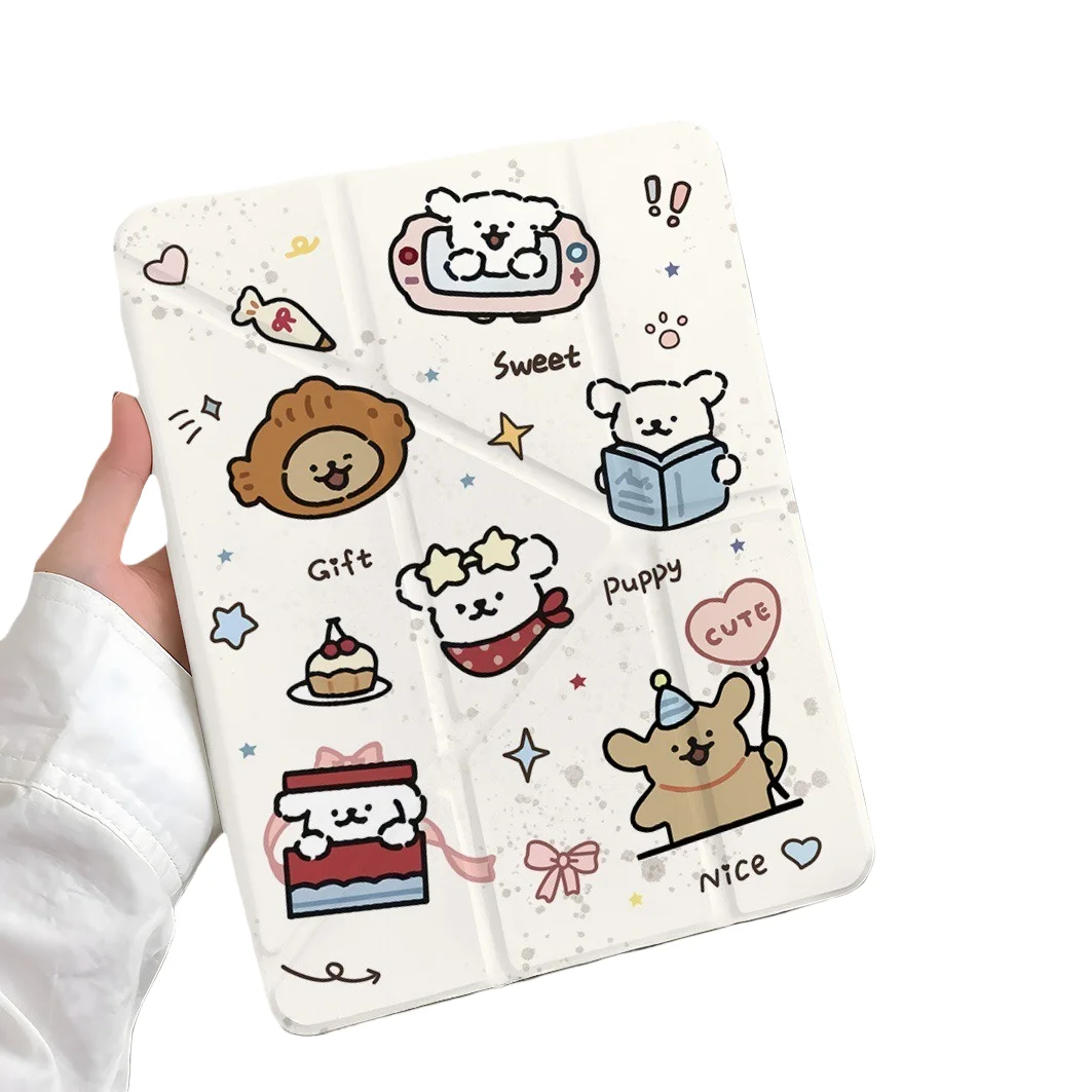 

Чехол для планшета с милым щенком и слотом для ручки для Mini 7 6 iPad Pro 2024 2022 2021 2020 2019 2018 2017 11 10 9 8 7 6 5 Air7 6 5 4 3 2 1 Cover