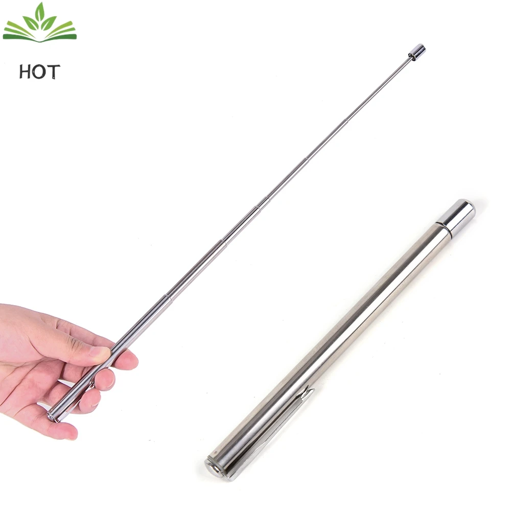 1PC 7Section Pointer Pen Instrument Baton Stainless Steel Telescopic Magic Ballpoint Pen Kindergarten Teacher Education Supply