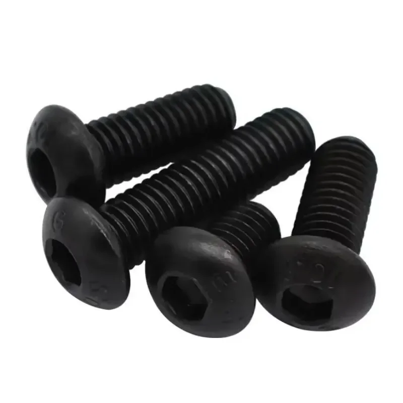 

fYINEQhc 10pcs M6 alloy steel high strength flat round head hexagon socket screw bolt cup screws bolts 8mm-20mm length