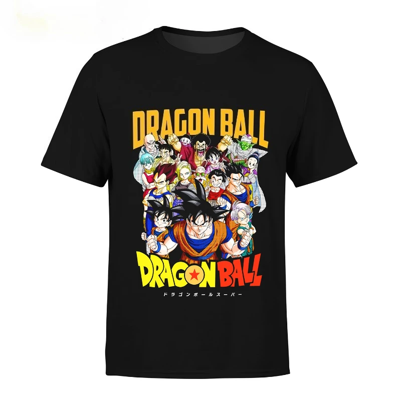 

Dragon Ball Anime Oversized T-Shirt for Men and Women Summer Short Sleeve Half-Sleeve Tee 100% Cotton Tops Casual Loose T Shirts