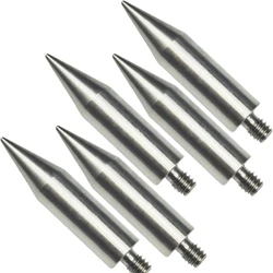 10PCS Wholesale High Quality Mini Pole Point Tip 50MM Length for Mini Prism 1/4 Thread Stainless Steel D12MM