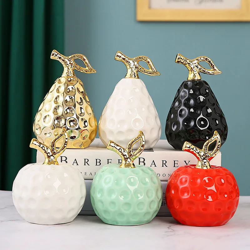 

Ceramic creative apple ornament indoor entrance living room bookcase entry door living room bookcase TV cabinet desktop ornament