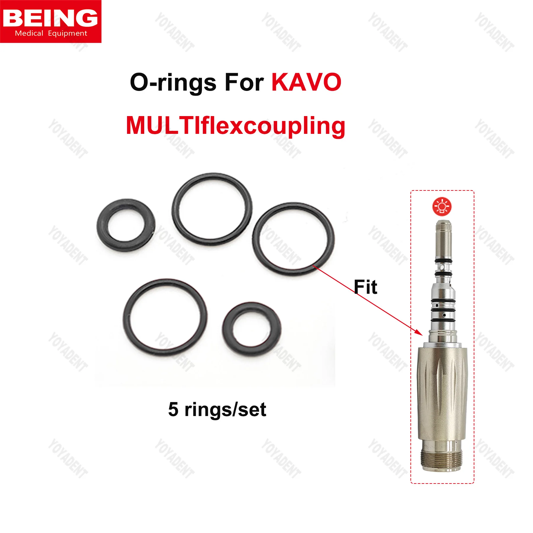 BEING Dental Turbine Coupling 2/4 Hole LED Coupling Fit KAVO Fiber Optic High Speed Handpiece Dentist Tools