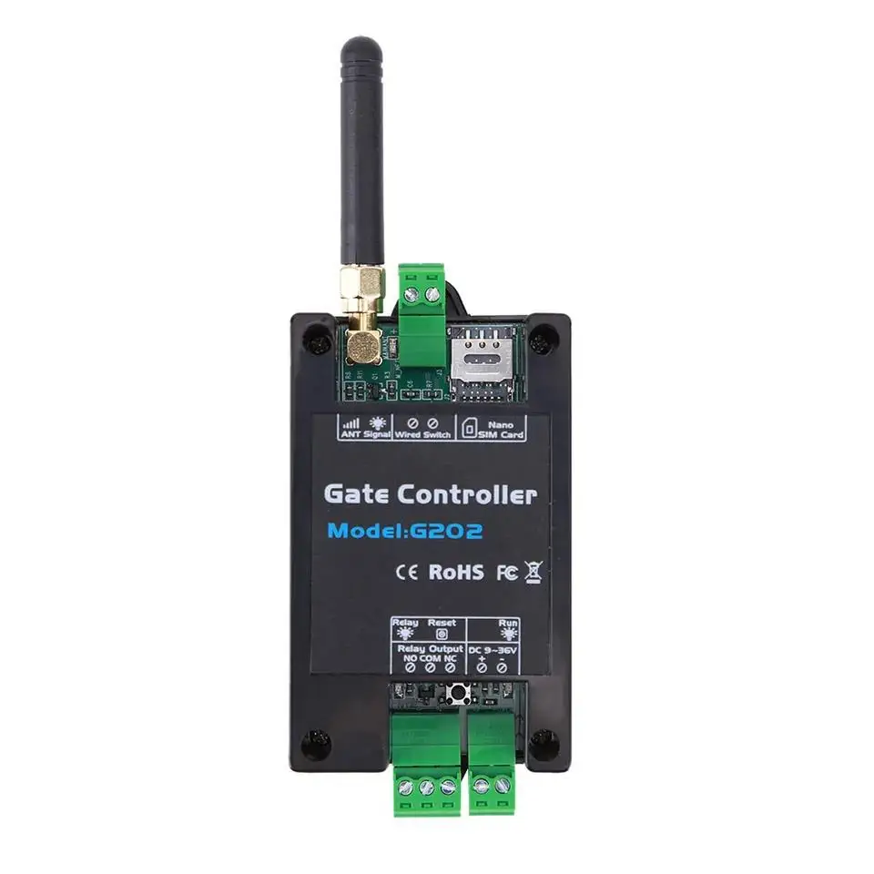 G202 GSM mobile phone SMS controller door opener electric light fan water pumps motor door opener relay 2G