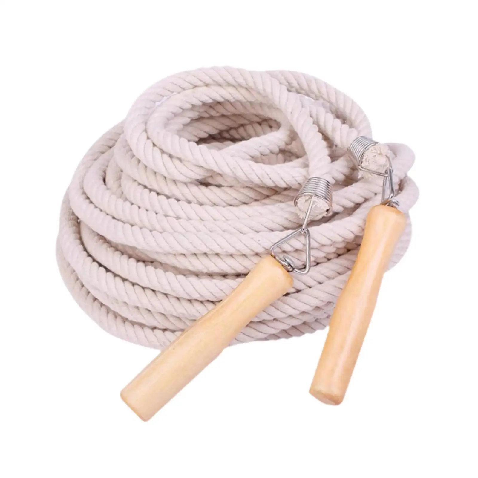 Adjustable Sport Rope Wooden Handle Fitness Jump Rope for Indoor Outdoor Training Kids and Adult Group Use