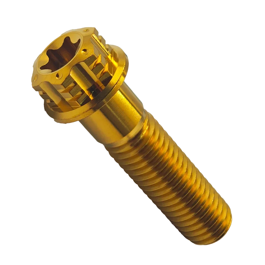 M10x10 ~ 90mm Titanium Bouten Pitch 1.25/1.5mm Zeskantkop Flens Schroeven voor Motorfiets Accessoire Onderdelen