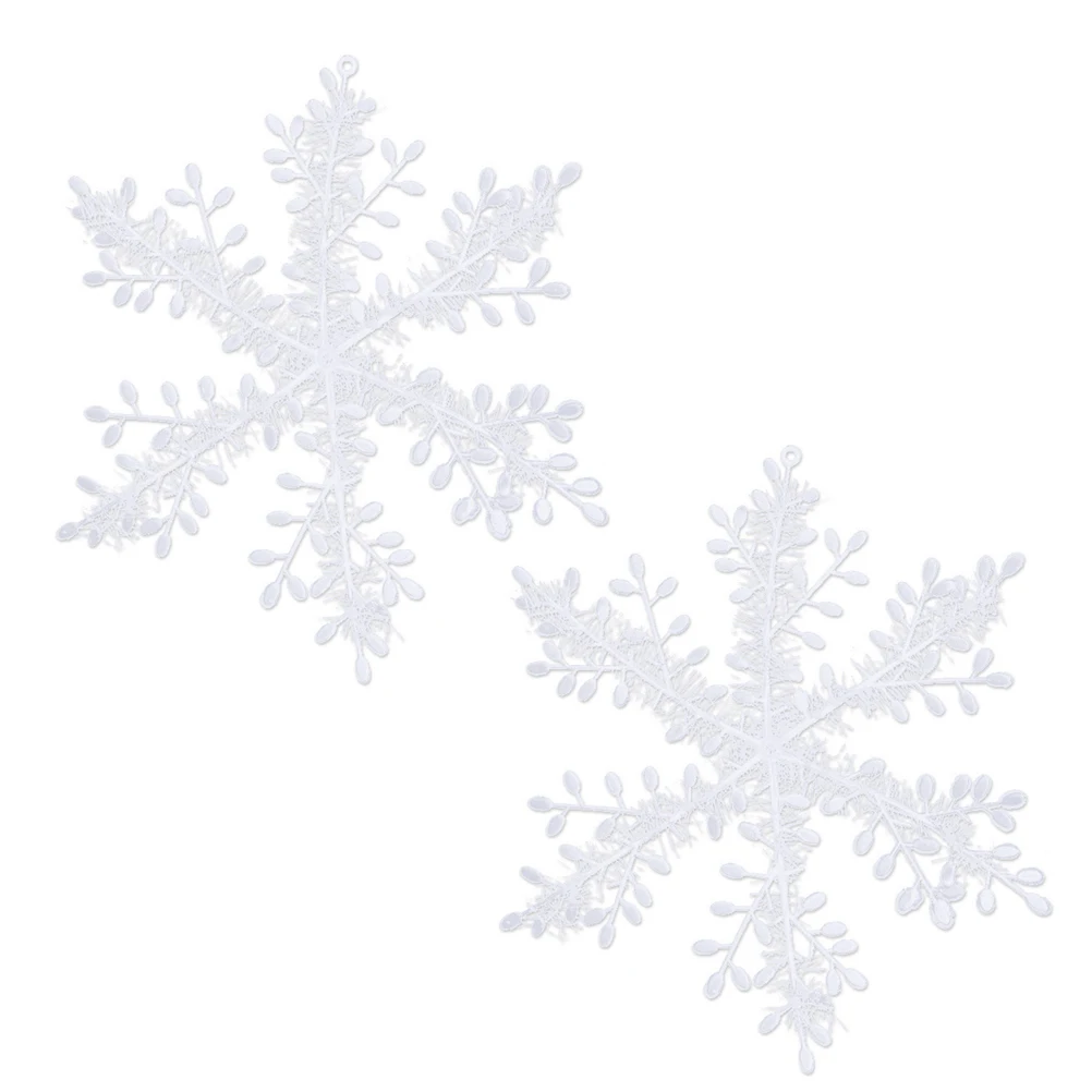 

90Pcs White Snowflake Pendants Assorted Sizes Christmas Tree Decorations for Indoor Holiday Wedding Party Window Ceiling Display
